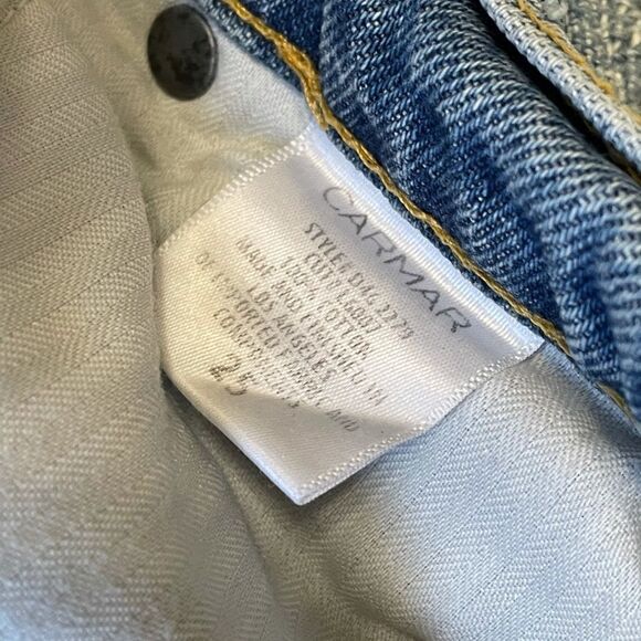 Carmar LF Portia Serre Distressed High Rise Straight Leg Denim Jean - Women’s 25 - Picture 7 of 10